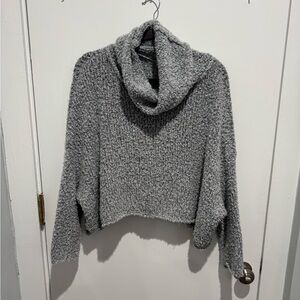 Free People Cozy Gray Cowl Neck Sweater